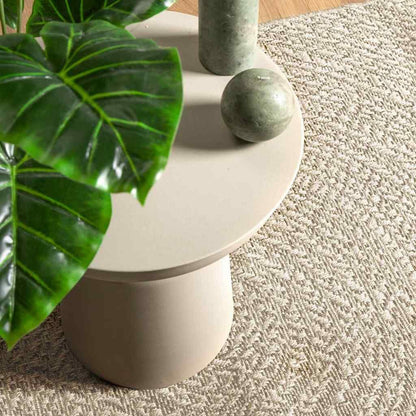 Vidaxl Alfombra Zizur Apariencia Yute Interior Exterior Crema 80x200cm_1