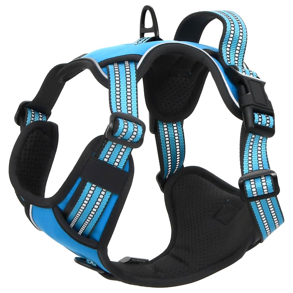 Arnés Para Perros Con Bandas Reflectantes Ajustables Azul Xl_4