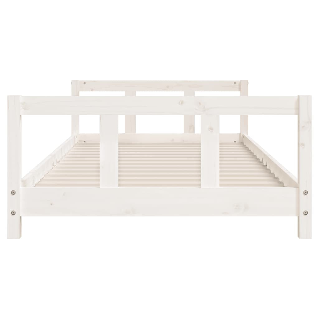 Vidaxl Estructura De Cama Para Niños Madera De Pino Blanco 90x200 Cm_3