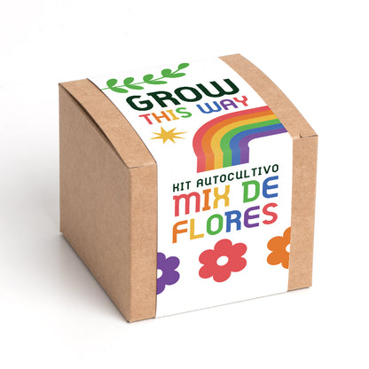 Grow This Way – Kit de Autocultivo Mix de Flores, Actividad Educativa y Regalo Original - Resetea_0
