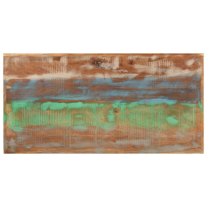 Mesa Alta De Hierro Y Madera Maciza Reciclada 110x55x107 Cm_2