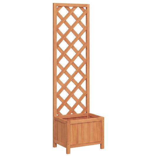 Jardinera Con Enrejado 40x30x135 Cm Madera Maciza De Abeto_0