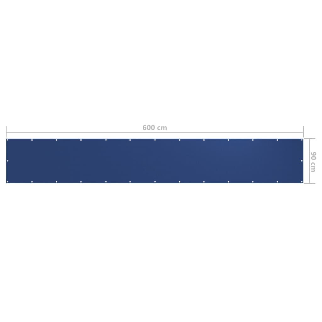 Vidaxl Toldo Para Balcón De Tela Oxford Azul 90x600 Cm_4