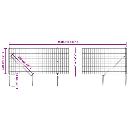 Cerca De Alambre Con Pinchos De Anclaje Gris Antracita 1x25 M / Vetonek_4