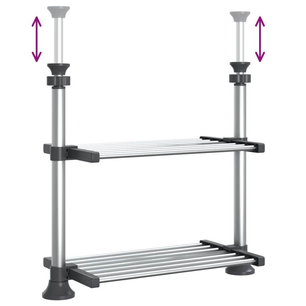 Vidaxl Estantería De Cocina Aluminio 50x25x(50-70) Cm_4