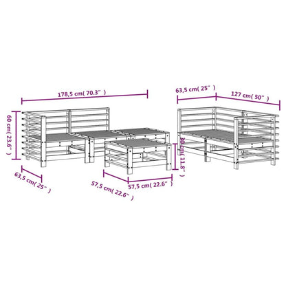 Vidaxl Juego De Muebles De Jardín 6 Piezas Madera Maciza De Pino_2