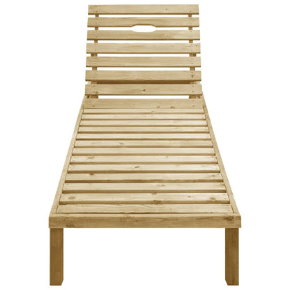 Tumbona Con Cojín Azul Madera De Pino Impregnada_2