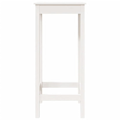 Mesa Alta De Bar Madera Maciza De Pino Blanco 50x50x110 Cm_4