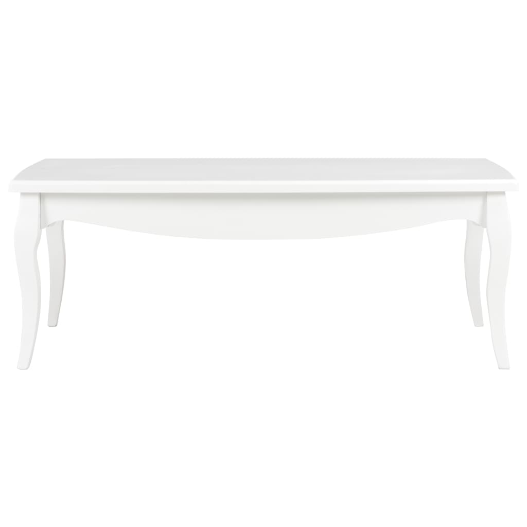 Mesa De Centro De Madera Maciza De Pino Blanco 110x60x40 Cm_0