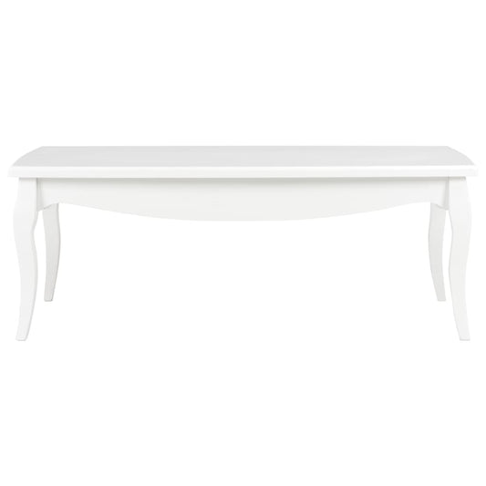 Mesa De Centro De Madera Maciza De Pino Blanco 110x60x40 Cm_0