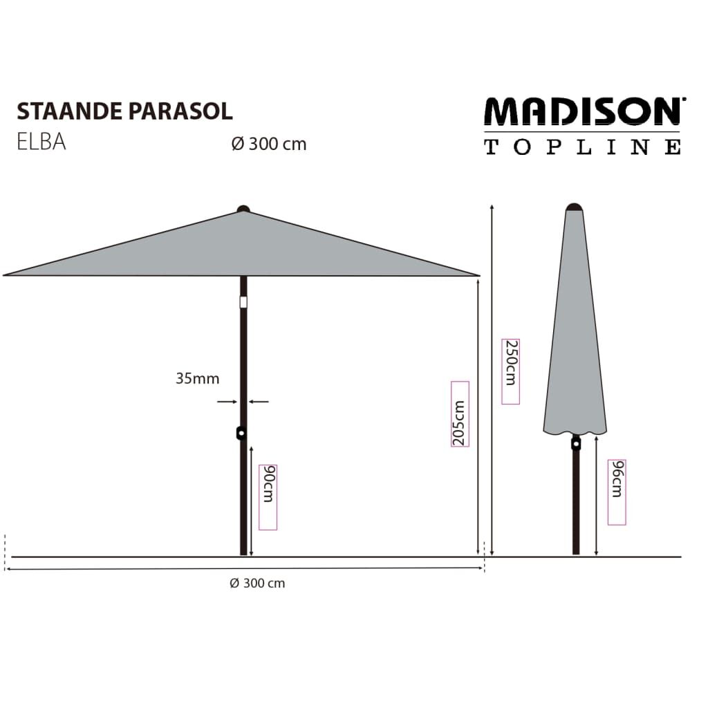 Madison Sombrilla De Jardín Elba Taupe 300 Cm_2
