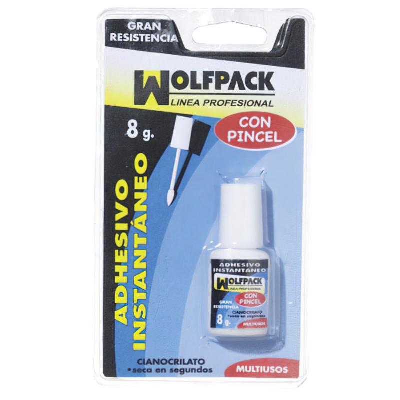 Pegamento Ciano Acrilato Wolfpack 8 Gramos Con Pincel_0