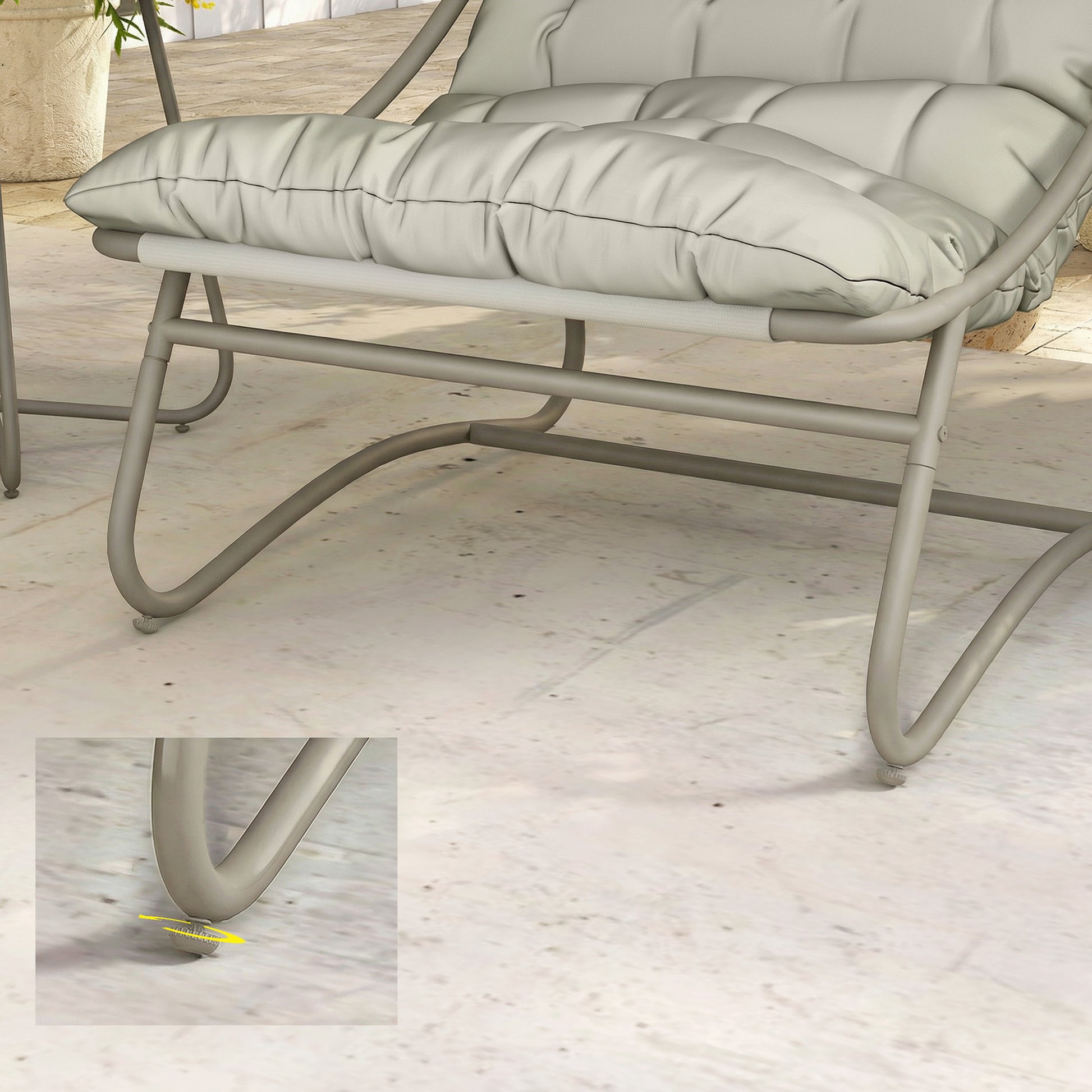 Outsunny Conjunto De Mesa Y Sillas De Terraza Exterior De 3 Piezas_3