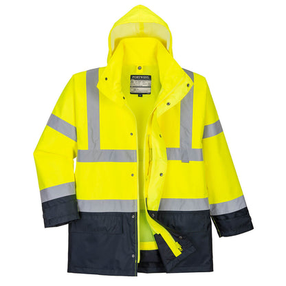 Parka 5 En 1 De Alta Visibilidad Contrast Executive / 4xl / Amarillo-negro_4
