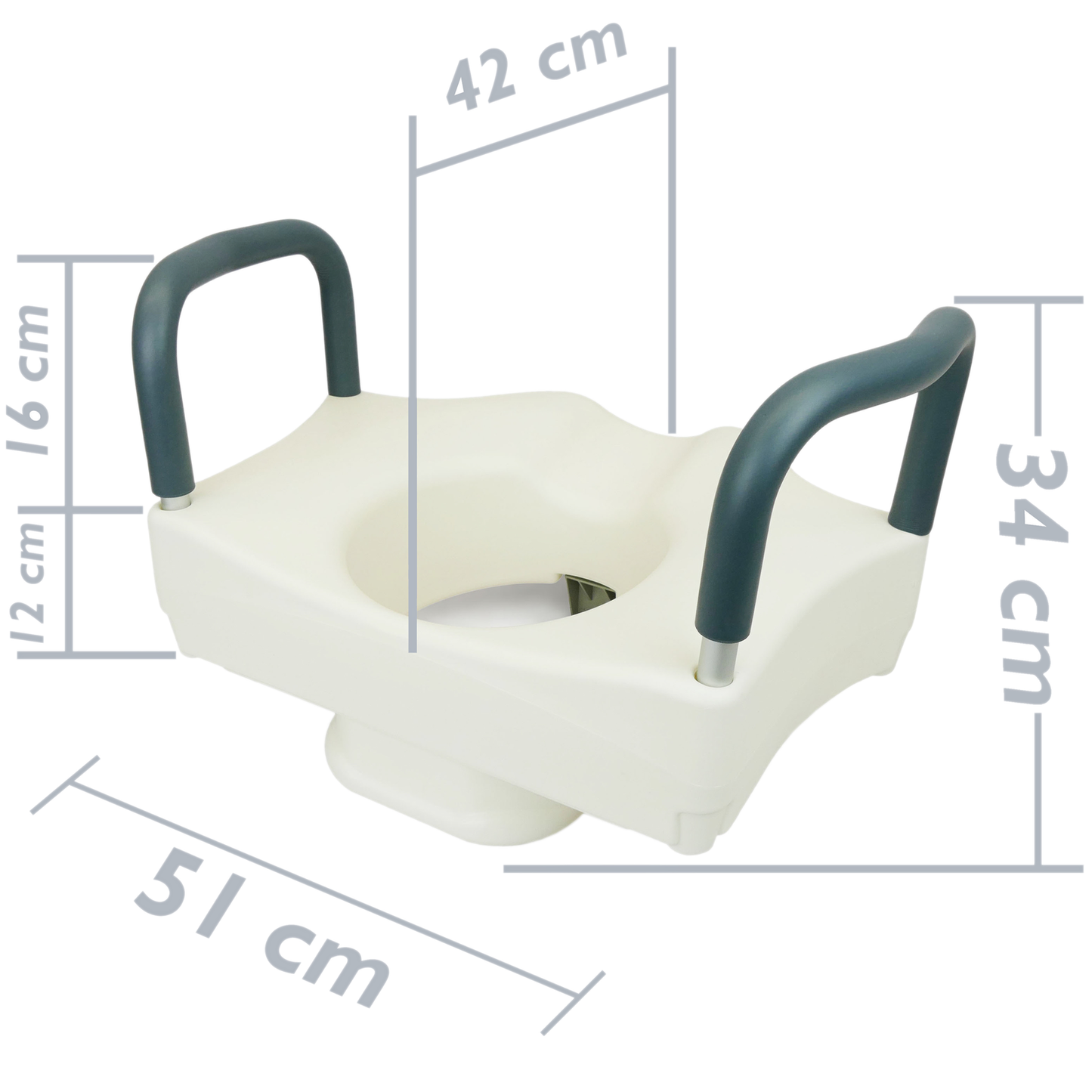 Elevador De Inodoro Wc Con Reposabrazos Para Váter Y Baño_2