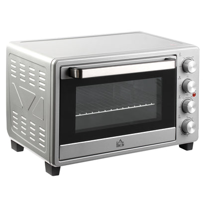 Homcom Mini Horno Eléctrico 32l 1600w 52,2x38,1x33,5 Cm Plata_0