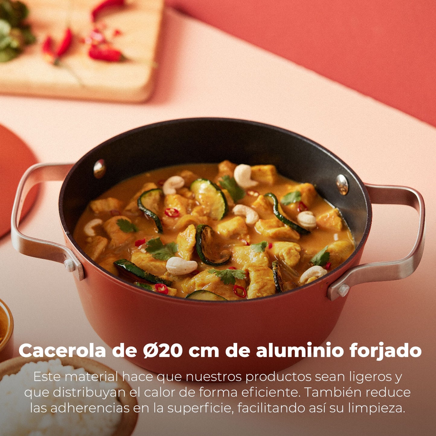 Cacerola 20x8.5cm Alu Forjado Ind C/tapa Agros