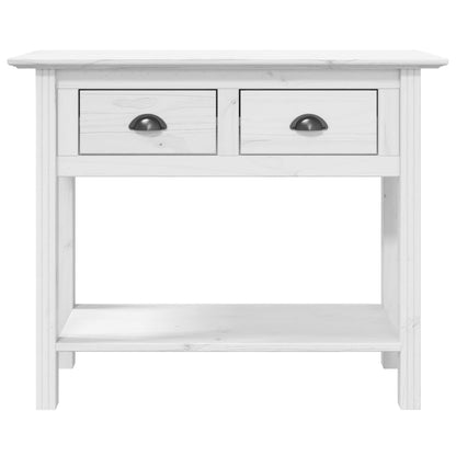 Mesa Consola Bodo Madera Maciza De Pino Blanco 91x35x74 Cm_1