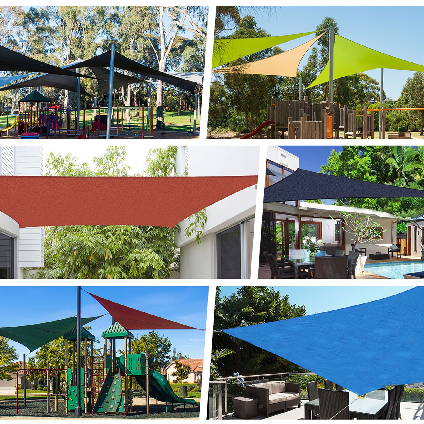 Outsunny Toldo Vela De Sombra Rectangular 4x6 M Con Anti-uv Crema_3