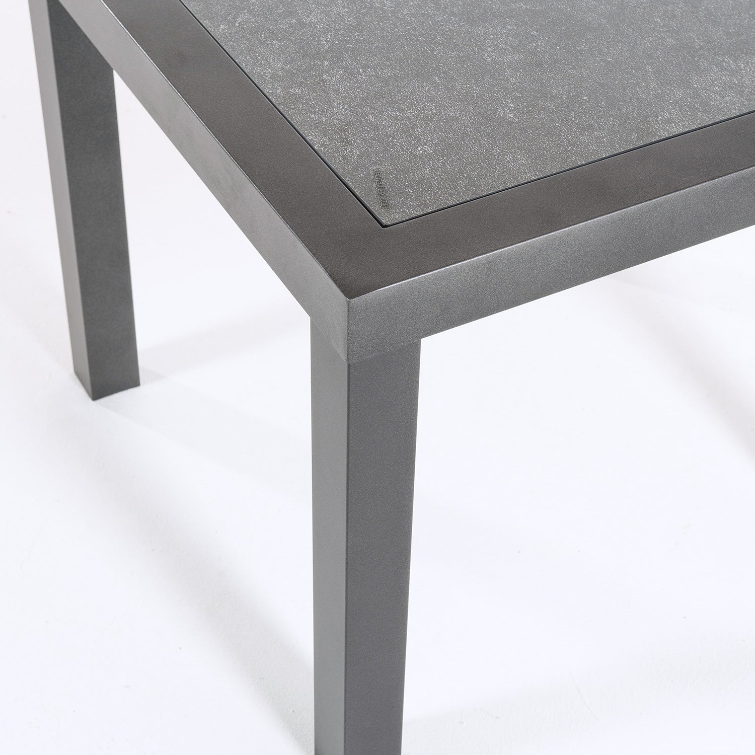 Mesa Auxiliar De Jardín, Tamaño: 50x50x45 Cm, Aluminio Reforzado Color Antracita, Tablero De Cristal Templado Estilo Cerámica_3