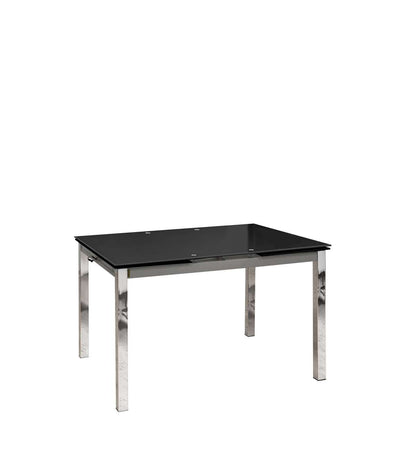 Mesa Para Cocina, Comedor Extensible Md-topo Acabado Cristal Negro, 120/200cm(ancho) 75cm(altura) 90cm(fondo)._1