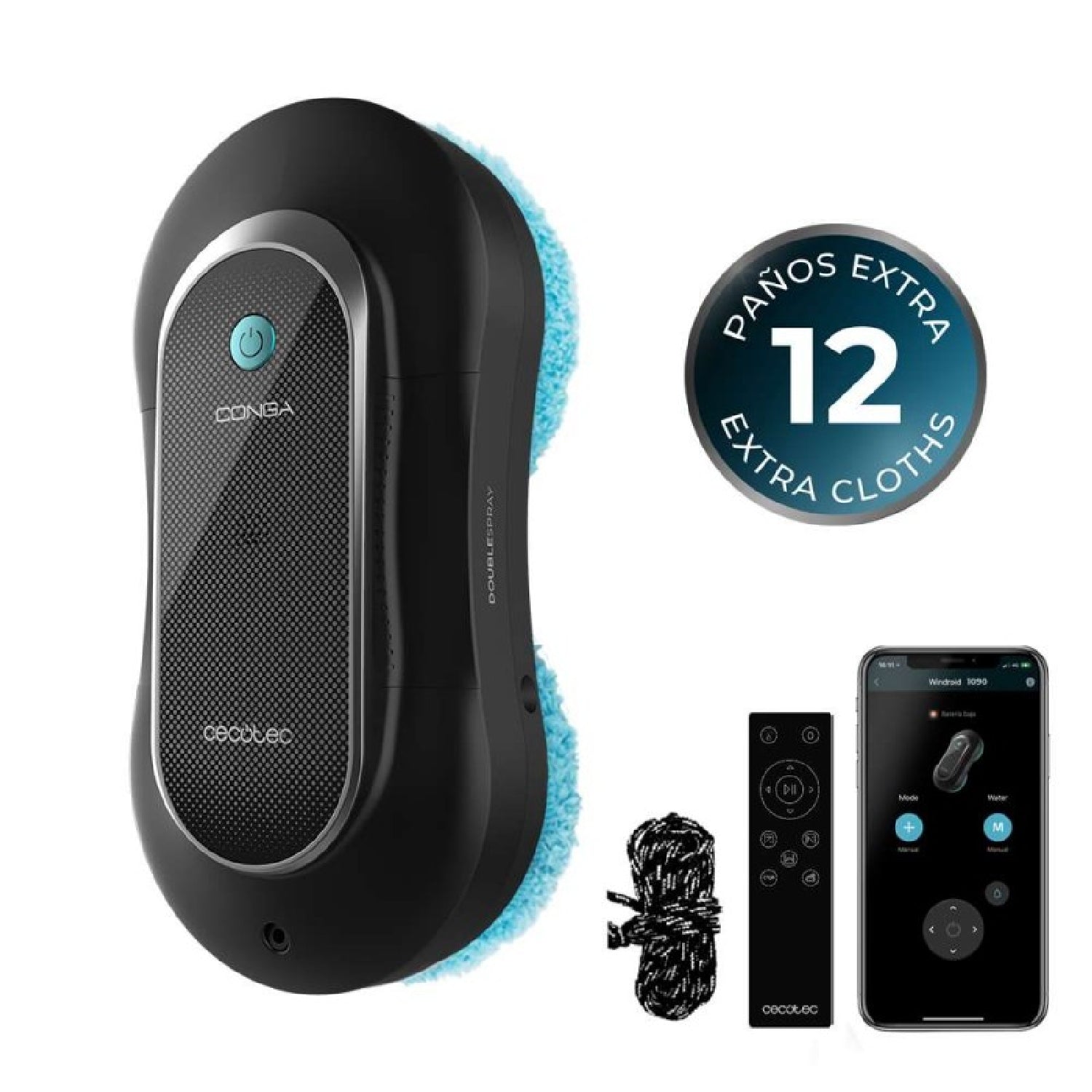 Cecotec Robot Limpiacristales Conga Windroid 1090 Double Spray X-treme_0
