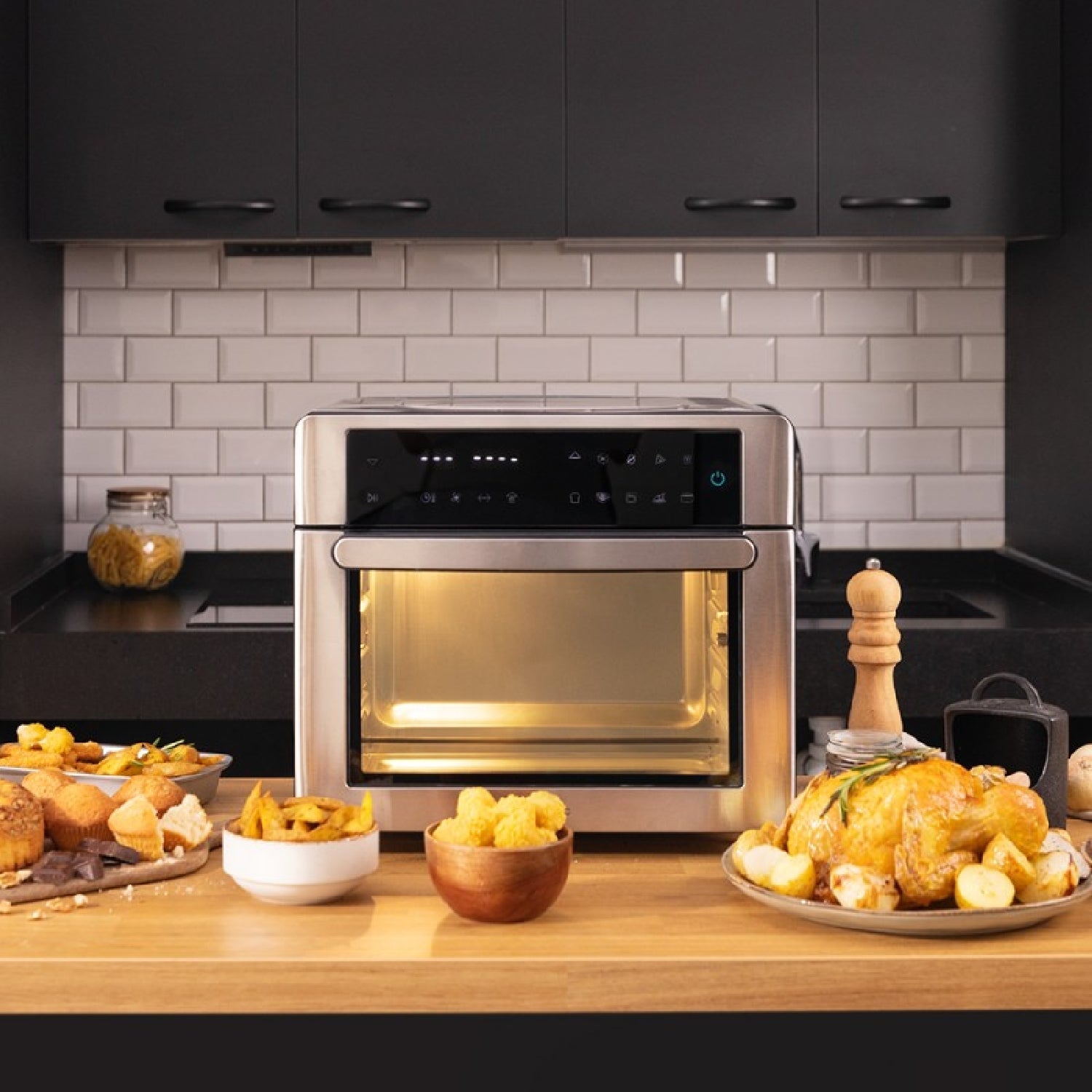 Cecotec Horno Freidora Horno Freidora Bake&fry 3000 Touch Steel_1