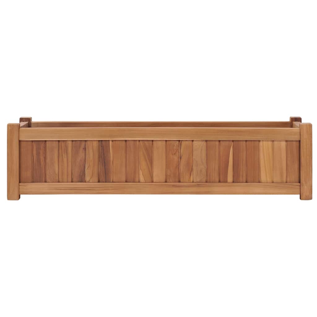 Arriate Elevado Madera Maciza De Teca 100x30x25 Cm_2