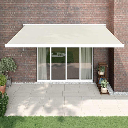 Toldo Retráctil Aluminio Y Tela Color Crema 4x3 M_1