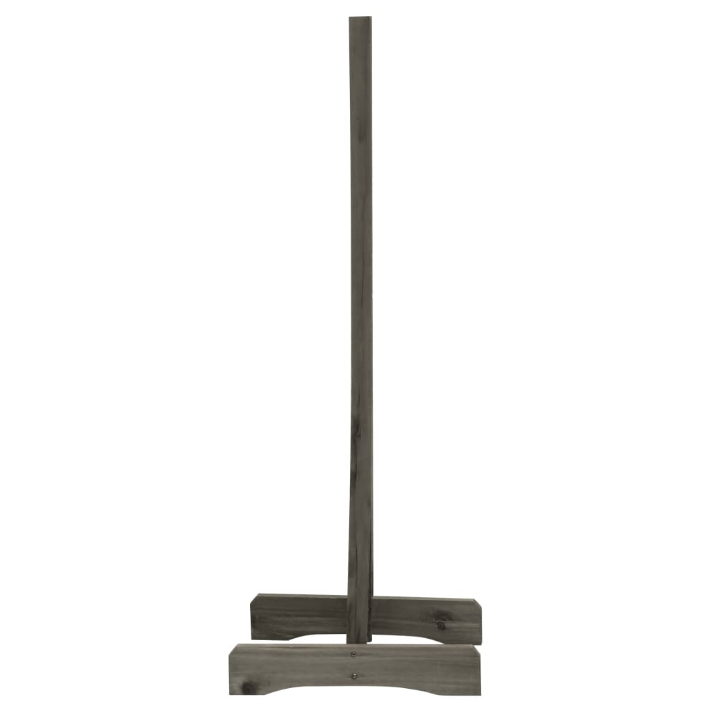 Valla De Jardín Enrejado Madera Maciza De Abeto Gris 150x80 Cm / Vetonek_3