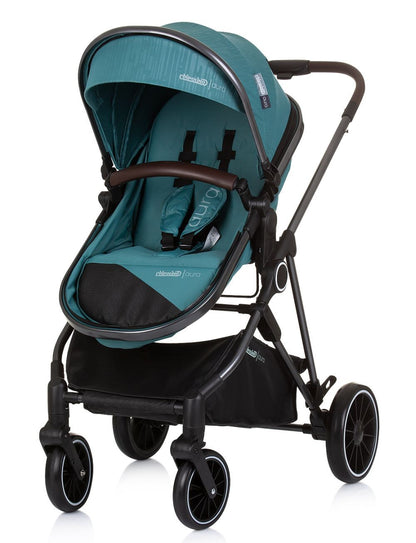 Carrito De Bebé Duo Convertible Aura Hasta 22 Kg Teal_1