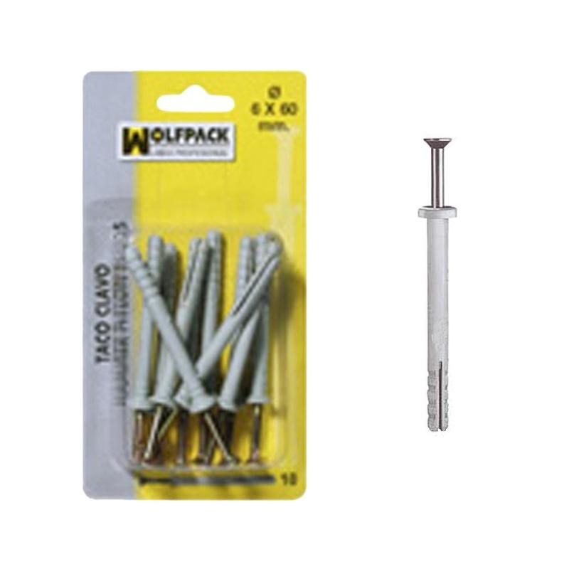 Taco Clavo  Mn     6x40 Mm.   (10 Piezas)