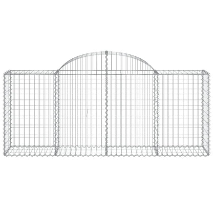 Cestas De Gaviones 7 Uds Forma De Arco Hierro 200x50x80/100 Cm_3