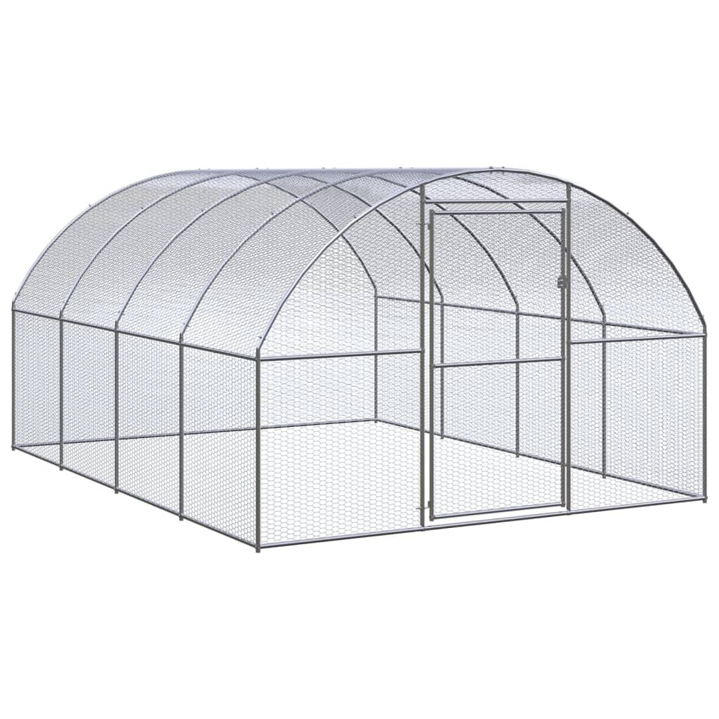 Vidaxl Gallinero De Exterior De Acero Galvanizado 3x4x2 M_0