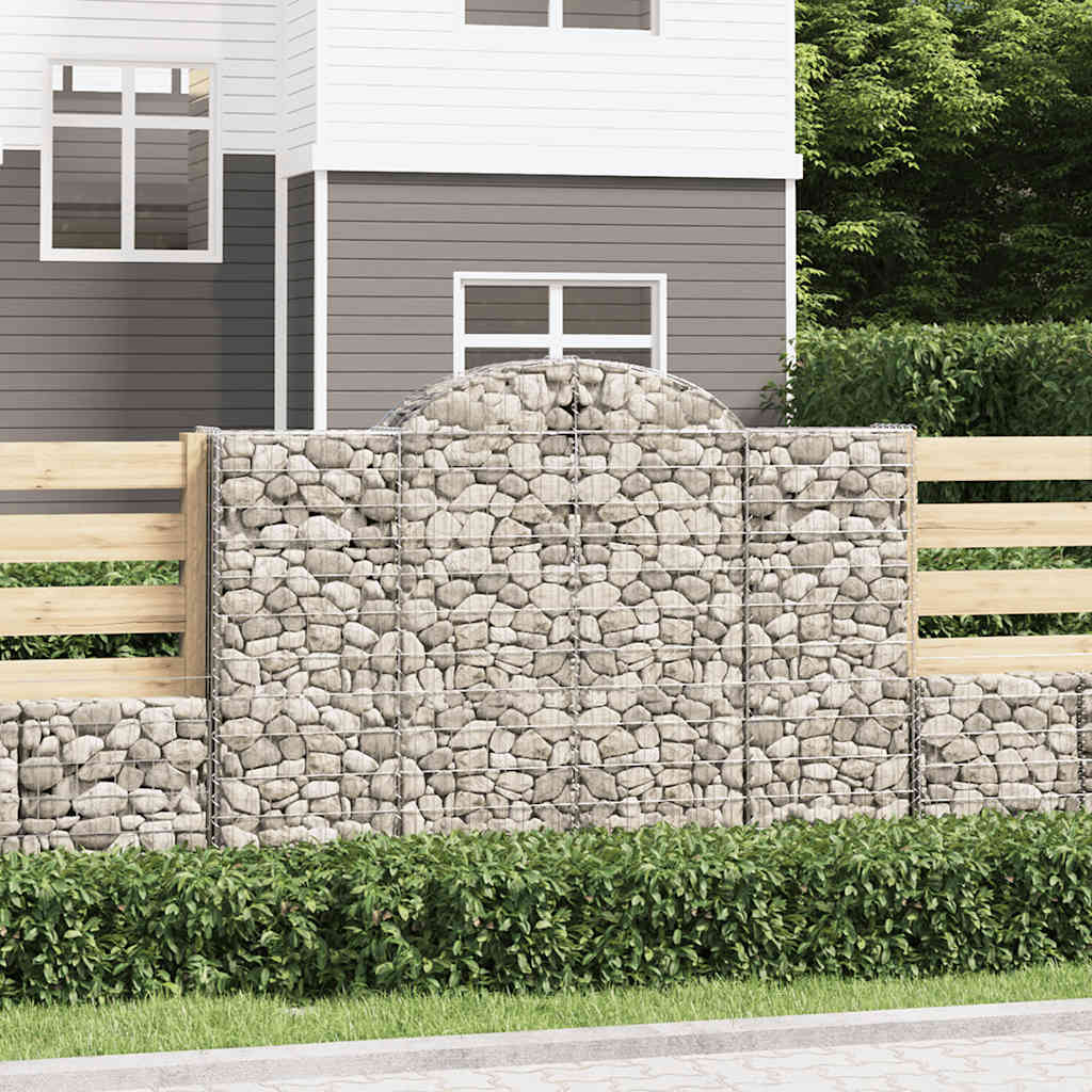 Cestas Gaviones 10 Uds Forma De Arco Hierro 200x50x140/160 Cm_1