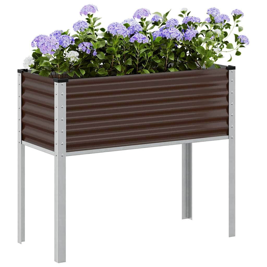 Jardinera De Acero Marrón 100x45x90 Cm_1