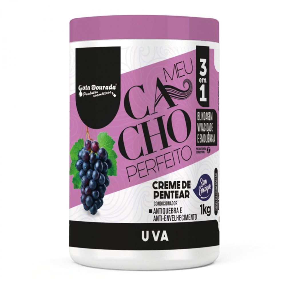 Gota Dourada Meu Cacho Perfeito Creme Para Peinar Uva 1k_0