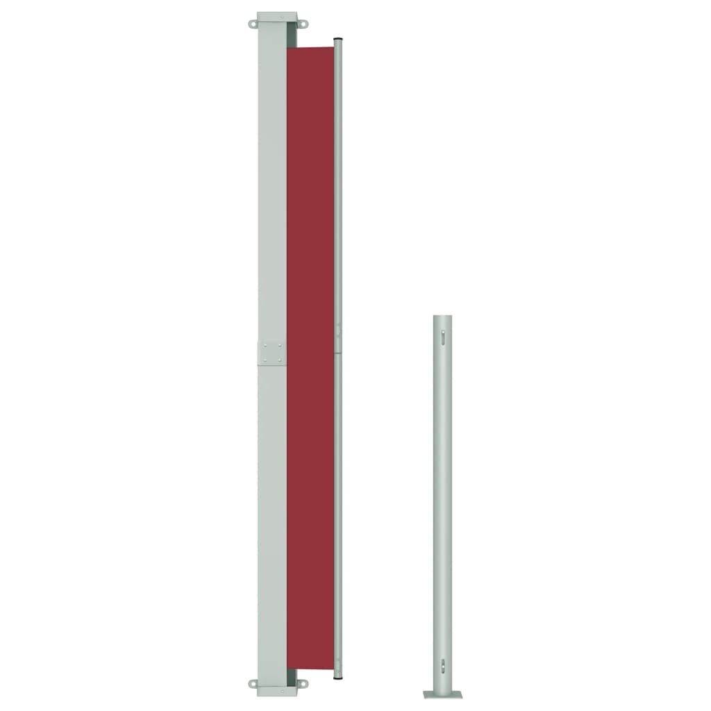 Vidaxl Toldo Lateral Retráctil De Jardín Rojo 180x500 Cm_4