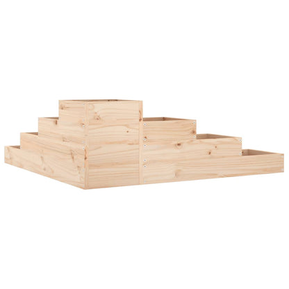 Jardinera De Jardín De 4 Niveles, 106 X 104,5 X 36 Cm, Madera Maciza De Pino_5
