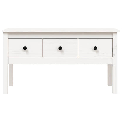Mesa De Centro De Madera Maciza De Pino Blanco 102x49x55 Cm_4
