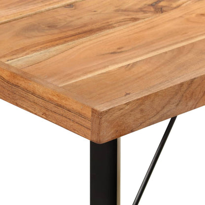 Mesa Alta De Hierro Y Madera Maciza De Acacia 150x70x107 Cm_3