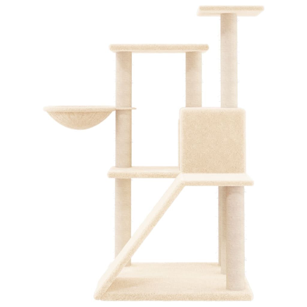 Vidaxl Rascador Para Gatos Con Postes De Sisal Crema 94 Cm_3