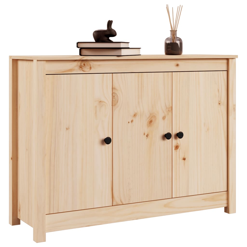 Aparador De Madera Maciza De Pino 110x35x74 Cm / Vetonek_1