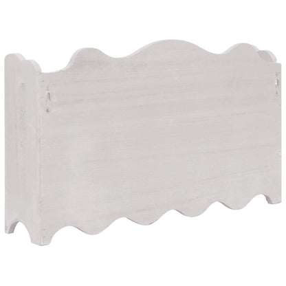 Perchero De Pared De Madera Blanco 50x10x30 Cm_3