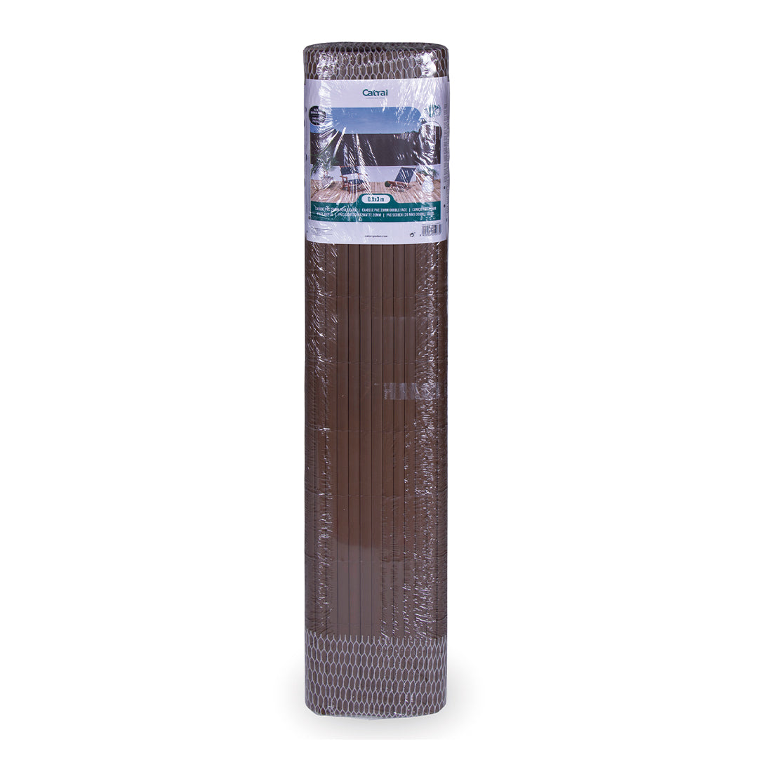 Cañizo Pvc Superior D/c Marrón - Perfecto Para Tu Jardín 2x5 M / Multicolor_2