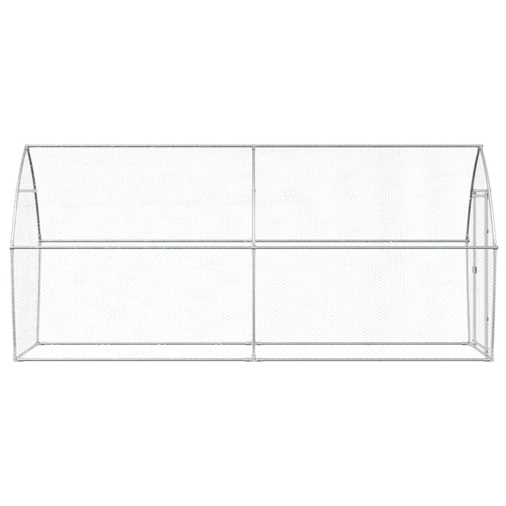 Vidaxl Jaula Para Gallinas Acero Galvanizado Plateado 400x105x182 Cm_4