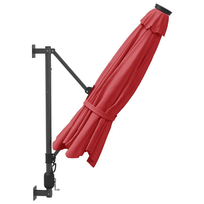 Vidaxl Sombrilla De Pared Rojo Brillante 290 Cm_3