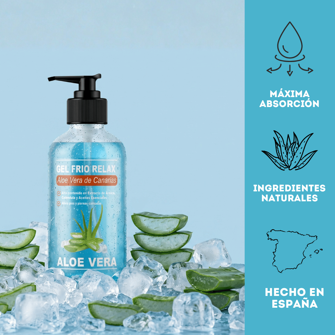 QKnatur - Gel Frio Aloe Vera De Canarias Bio - Extracto De Arnica Y Calendula. Alivia Las Piernas Cansadas 250 Ml_3