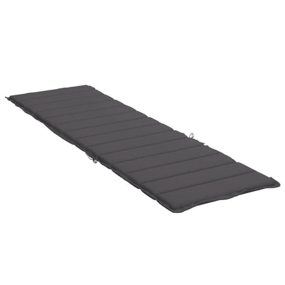 Vidaxl Cojín De Tumbona De Tela Oxford Gris Antracita 200x50x3 Cm_3