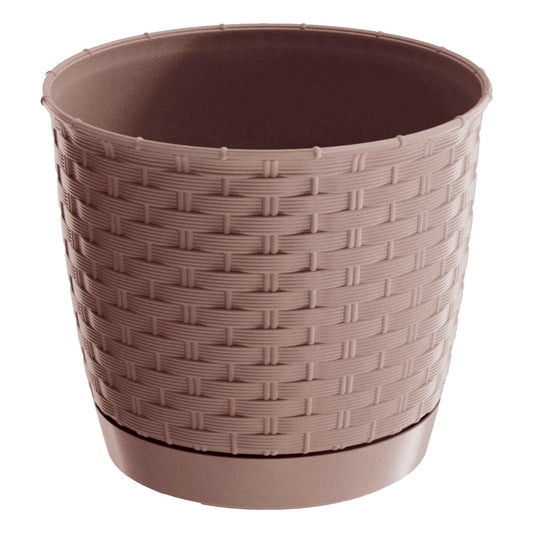 Maceta Ratolla Round 7,5l., Dimensiones (mm) 250x250x219, Color Mocca_0